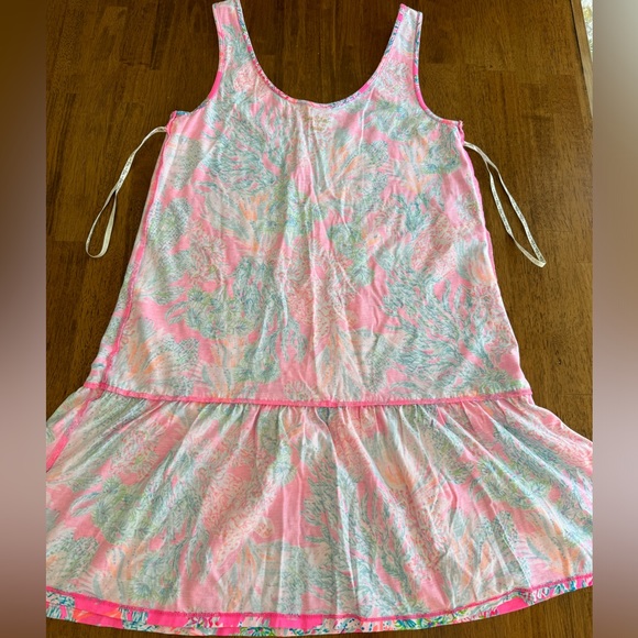 Lilly Pulitzer Skyelar Tank Dress SZ S Prosecco Pink Seaing Things - Picture 11 of 15